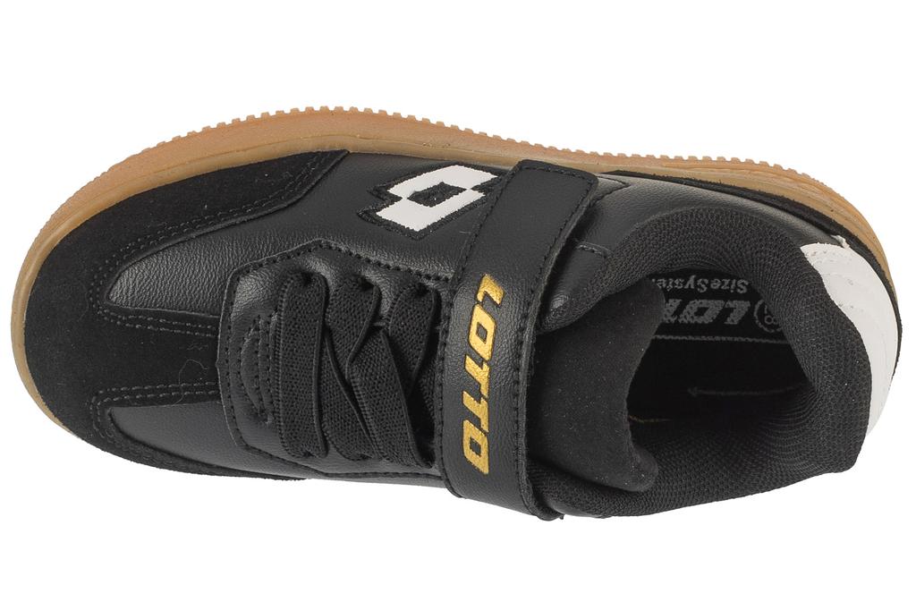 Lotto Makera K, for Boy black Indoor football trainers