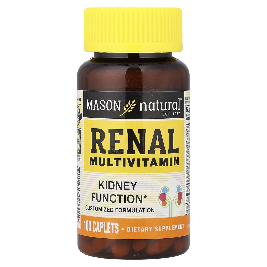Mason Natural Kidney Multivitamin, 100 Sugar-Coated Tablets