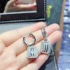 Halo Cushion Square Pendant Drop Earrings Baguette & Round Mixed Cubic Zirconia Inlaid Hoop Silver Tone Formal Ladies Accessories