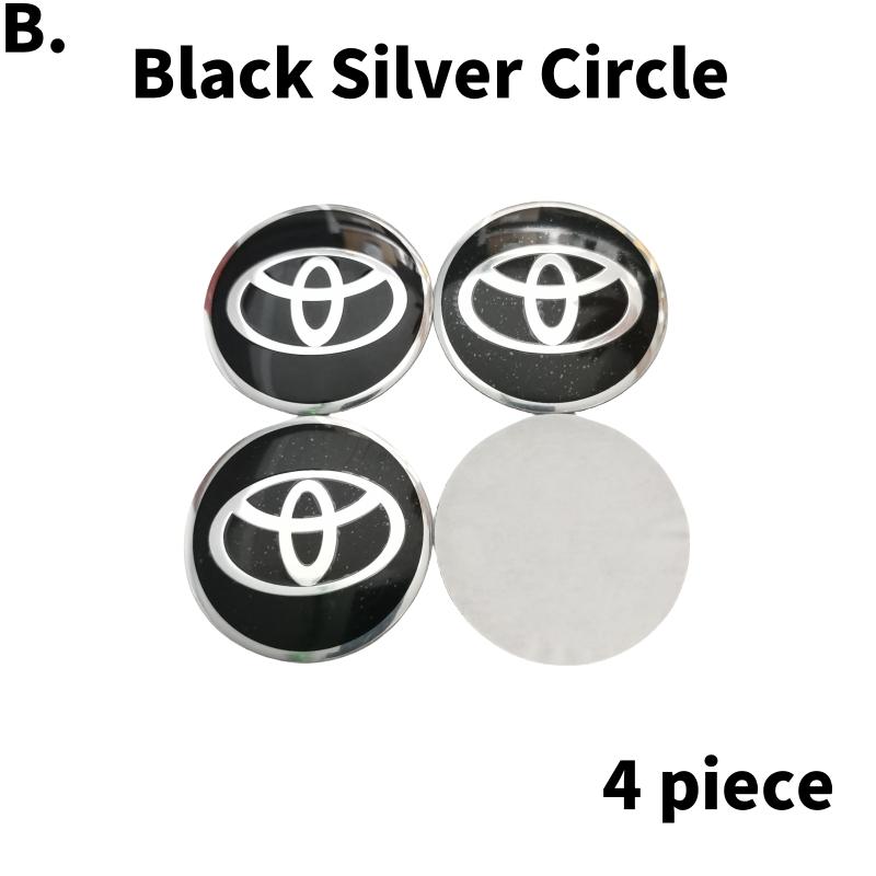 56mm Hliníková slitina logo Krytka středu kola Odznak nálepka Pro Toyota Prado Rav4 Yaris Hilux Prius Corolla Camry Příslušenství