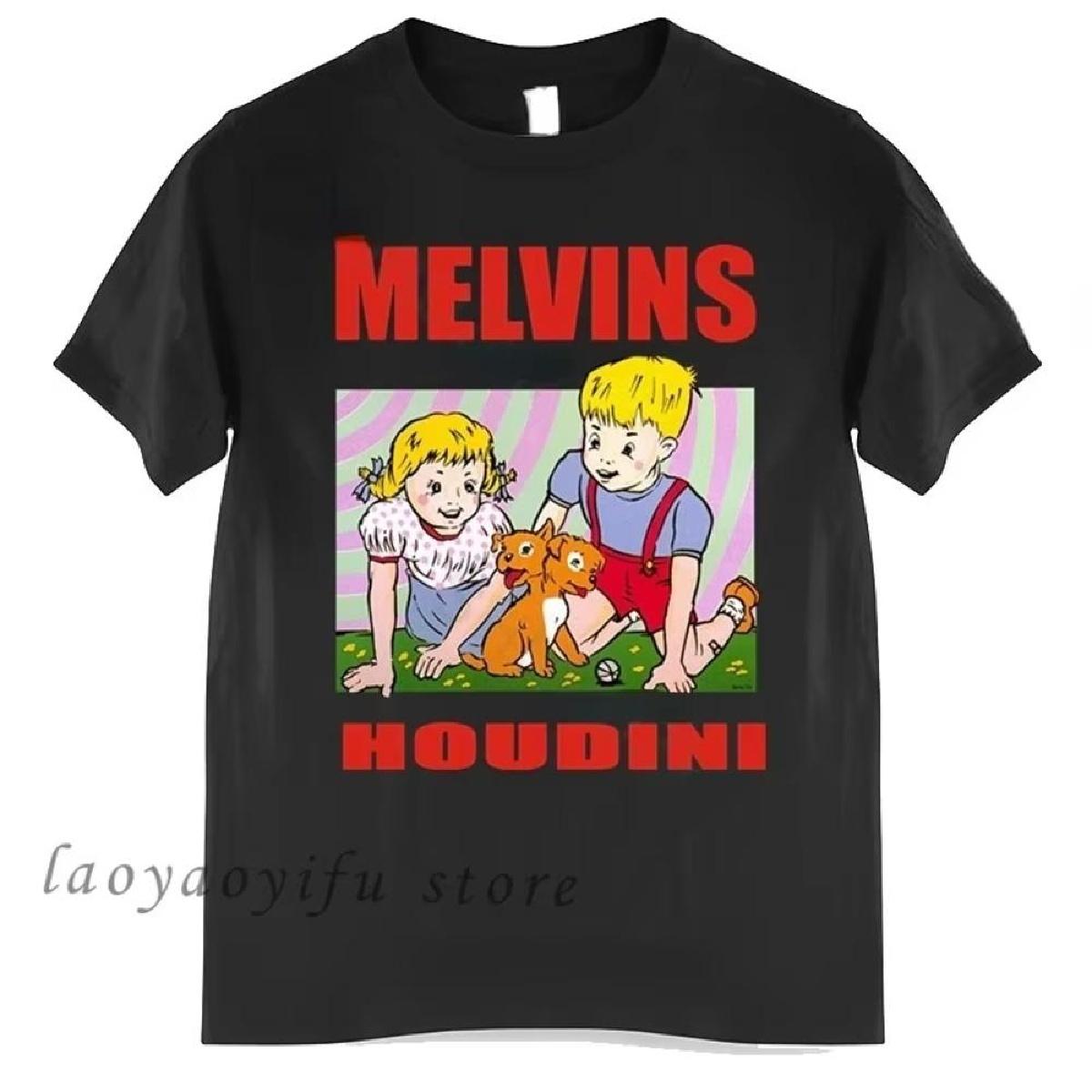

Футболка Melvins Houdini Sludge Metal Stoner Rock Retro с забавной графикой Футболки Мужская одежда Рубашки для женщин Ropa Hombre Camisetas XXXXXL чёрный