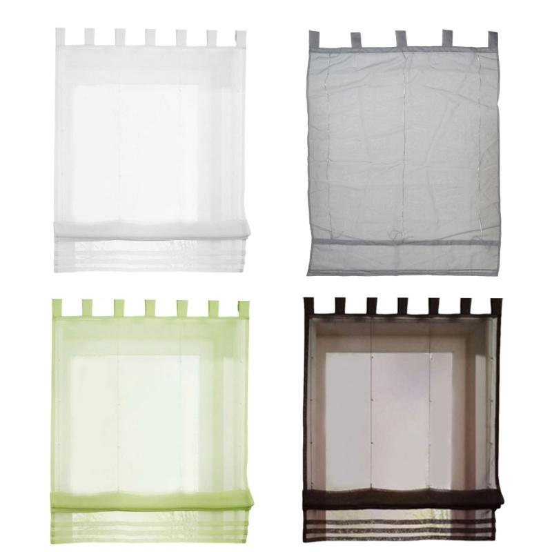 Roman Curtain with Adjustable Length Light Filtering Roman Blind for Home Office and Balcony Space Curtain
