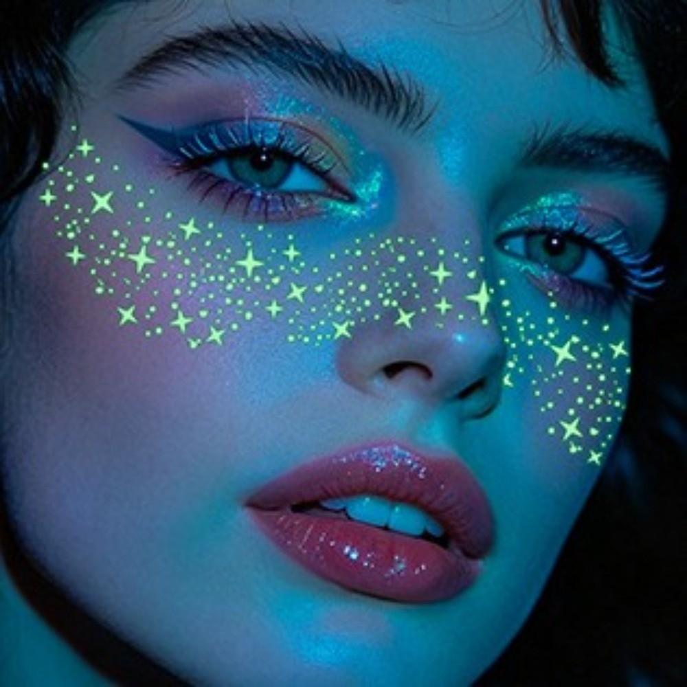 Sparkle Luminous Freckle Tattoo DIY Face Tattoo Sticker Face Temporary Tattoo Music Festival