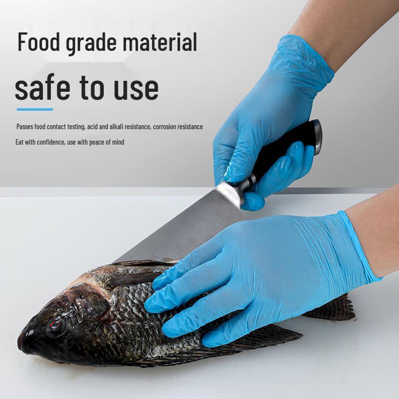 Anbikang Disposable Blue Nitrile Gloves