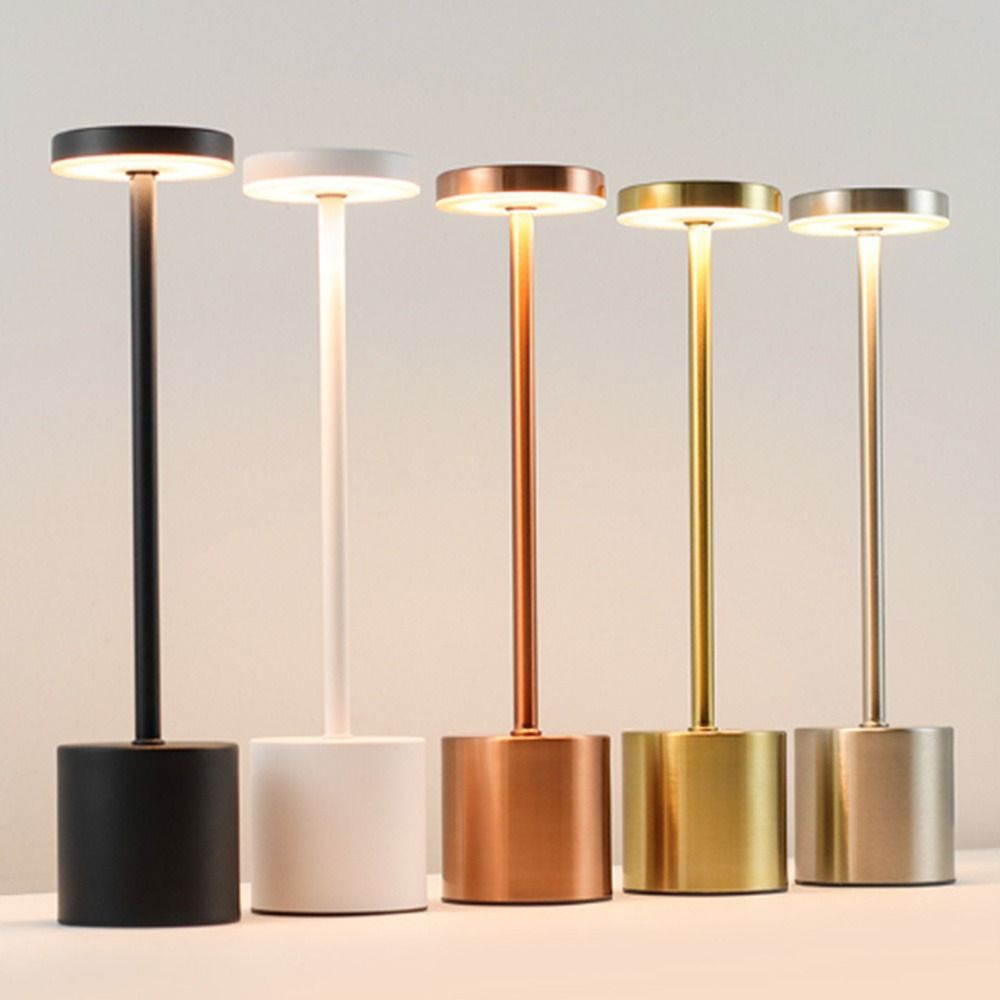 3 Colors LED Table Lamp Nordic Style Adjustable Brightness Touch Sensor Lamp Touch Control Rechargeable Desk Lamp