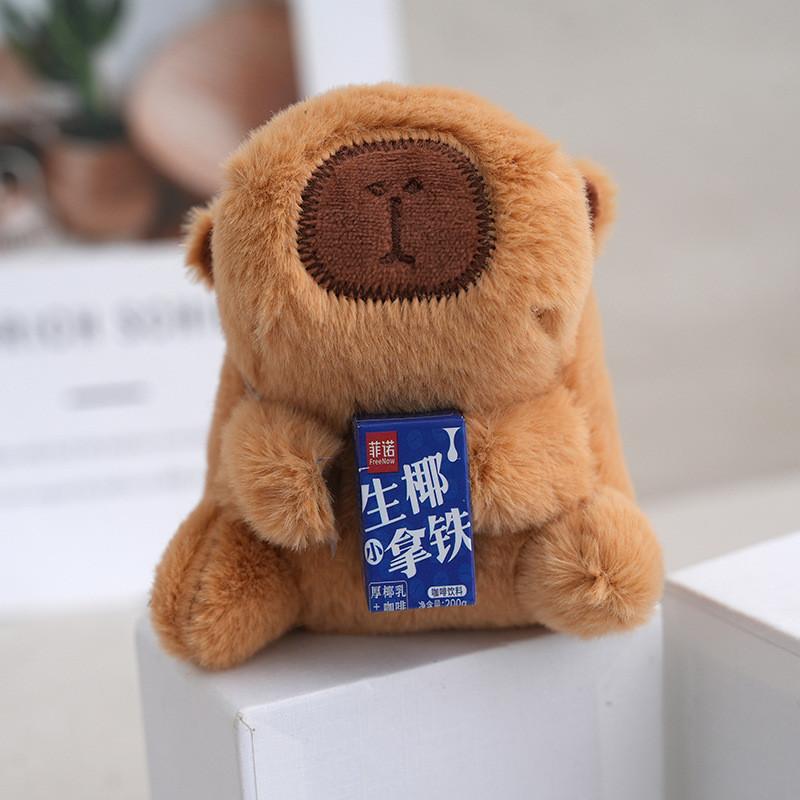 Cute Capybara Plush Keychain Adorable Water Capybara Stuffed Toy Collectible Doll