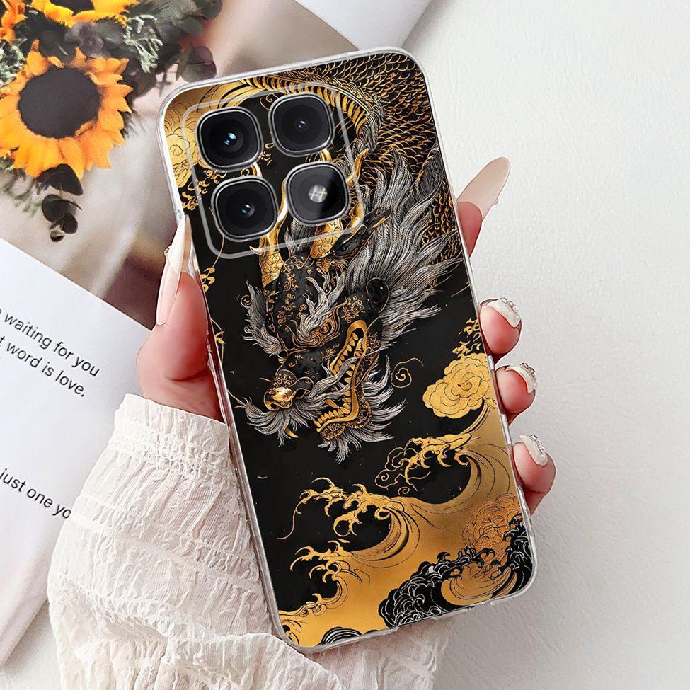 Clear For Xiaomi 14T Case Cover Luxury Cute Cat Fashion Flowers Funny Cool Painted Soft Phone Case 2406APNFAG