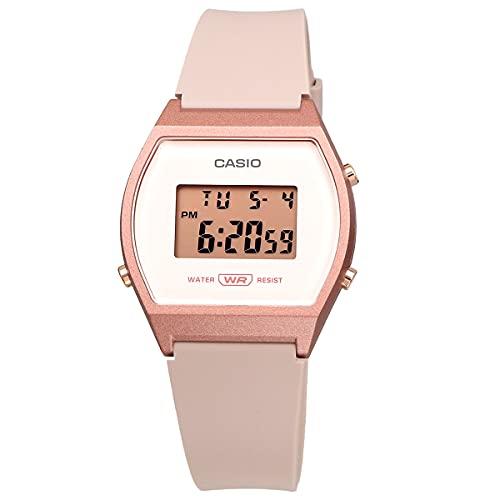 CASIO Standard Digital Womens Watch LW-204-4A Box Included International Model Pink Beige Rose Gold