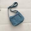 Vintage Denimtasche Damen Mehrschichtig Kleine Tasche Bestickt Schulter Crossbody-Tasche