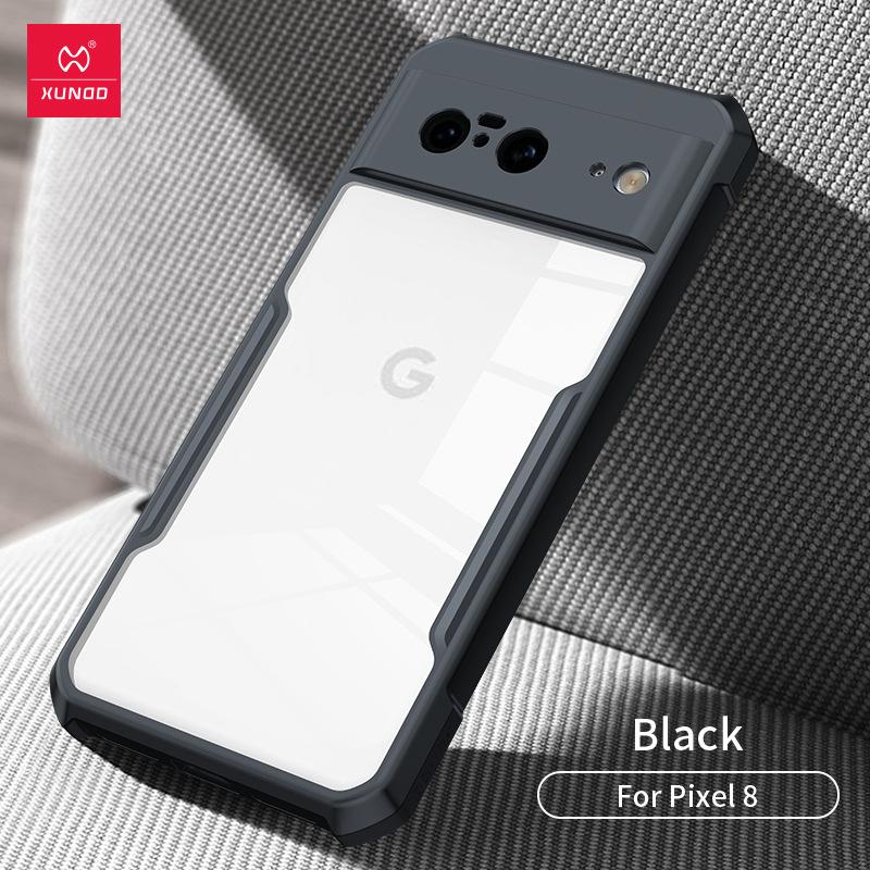 

Чехол XUNDD Luxury для Google Pixel 8 9 Pro XL, противоударный бампер с подушками безопасности, защитные чехлы, прозрачная задняя крышка For Google Pixel 8 чёрный