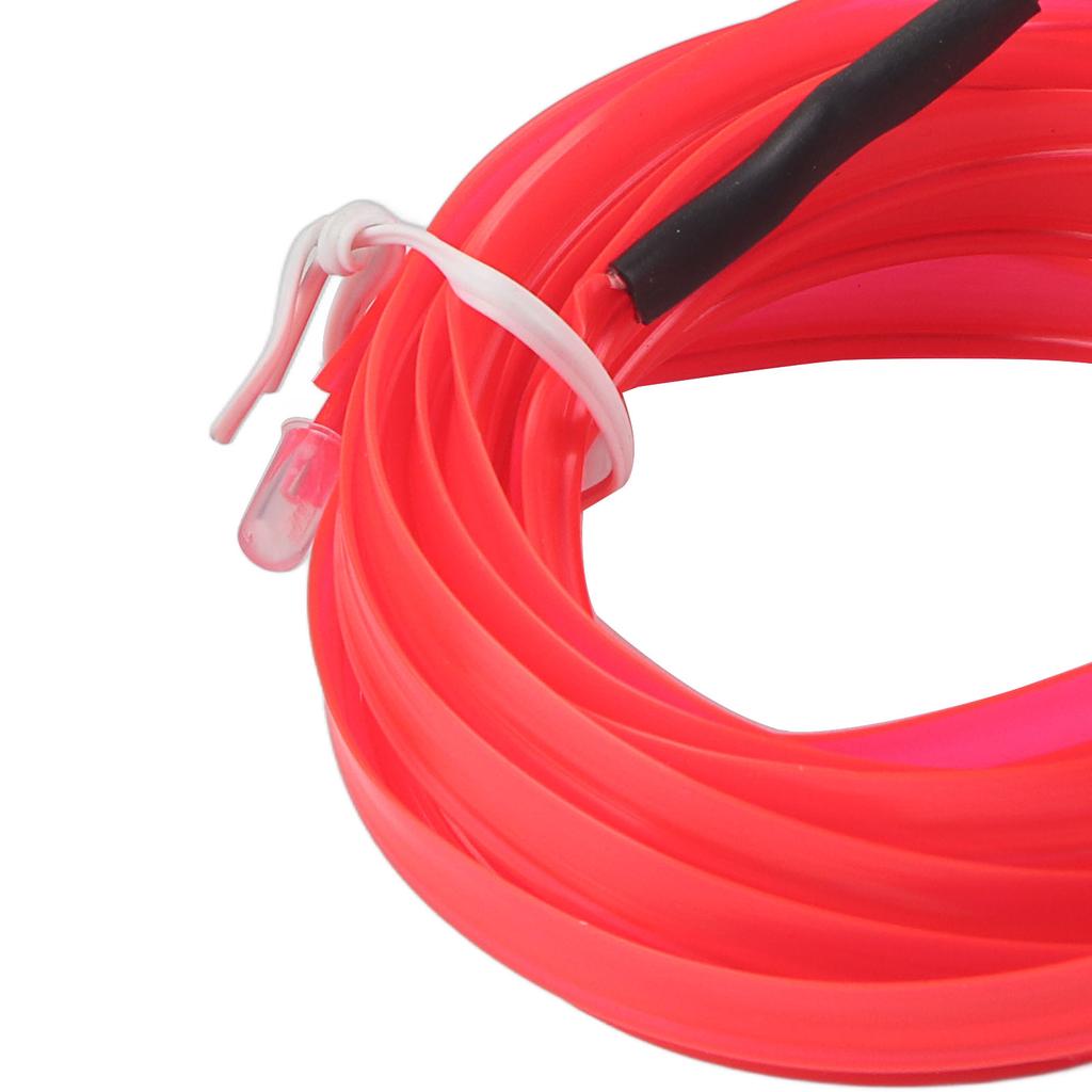 Car Decorative Light Strip Interior Lighting Auto LED EL Cold Lamp Modification Parts 4 MetersPink