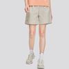 Skechers Solid Color Mid-Rise Moisture-Wicking Quick-Dry Straight-Leg Casual Shorts Women Shorts Silver Gray L224W032-001K