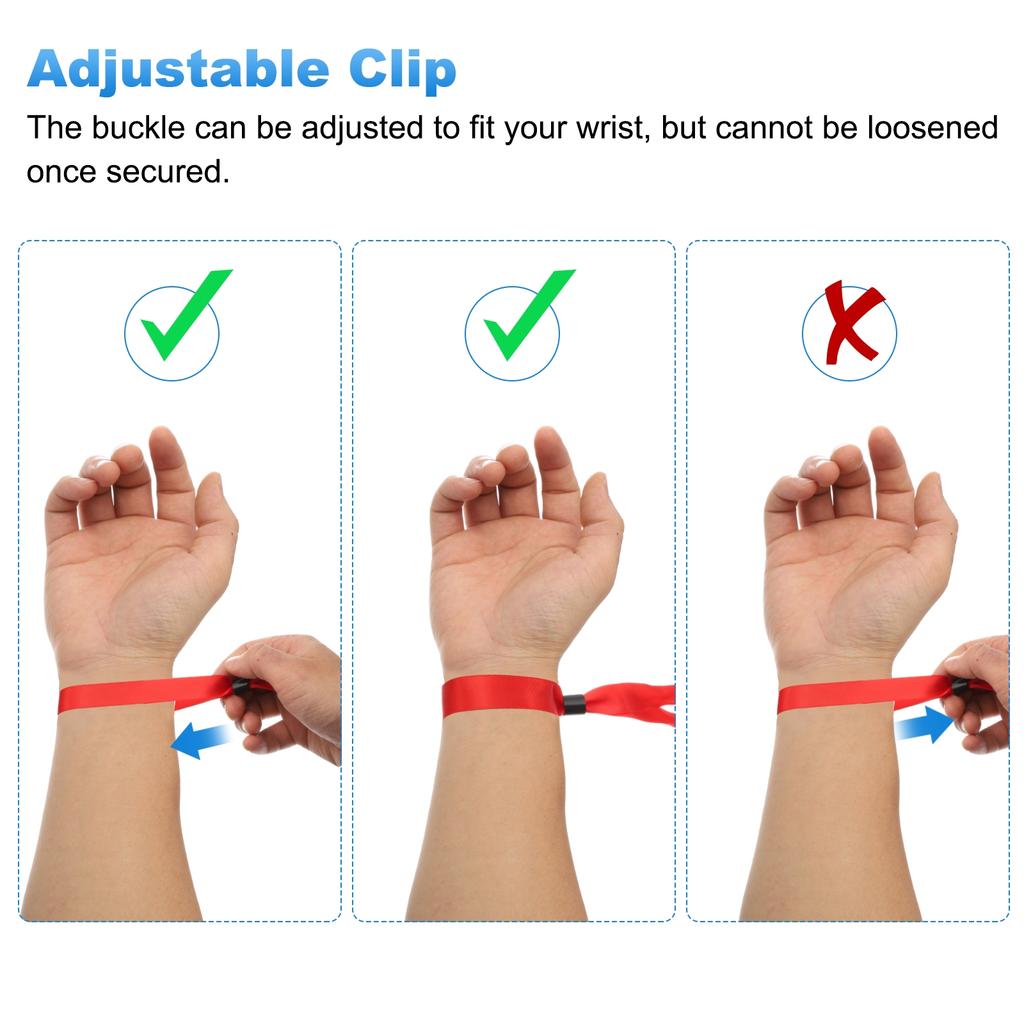 20pcs Wrist Bands Cloth Event Wristbands VIP Wrist for Events Disposable Wristbands Events Colored Wrist Bands Concert Party