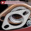 HEROFFIX 2 Pcs Car Exhaust Pipe Gasket Reinforced High Temperature Resistant Flange Gasket 2 Bolts 2.0" Rhombus