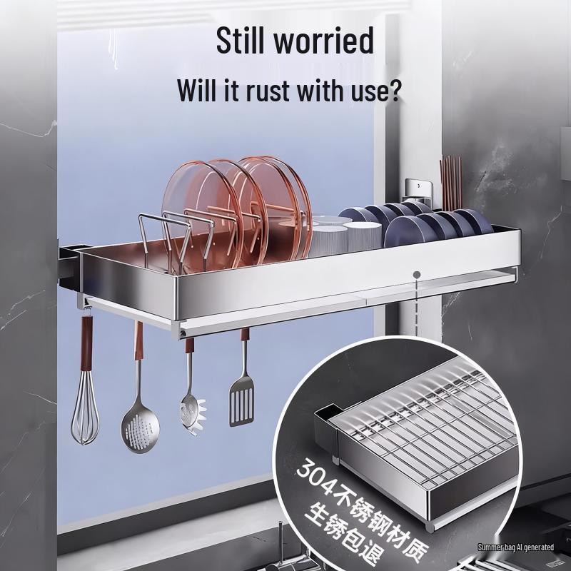 YouShu 304 Stainless Steel Window Sink Storage Rack