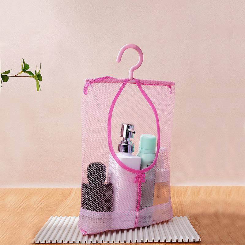 1Pc Multi-Functional Hanging Mesh Storage Bag, Polyester, Hand Wash Only, Space-Saving Organizer With Easy Access
