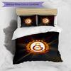Set Lenzuola 3 Pezzi Stampato Galatasaray FC Traspirante Copripiumino con Federe Biancheria da Letto Decorativa per Camera da Letto Casa