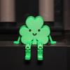 Plastic Clover Charm Decor Blessing St Patrick's Day Ornament Mini Clover Statue  Gift Giving