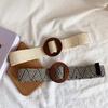 Belt for women, Korean version, niche decoration, retro waist seal with dress, simple and fashionable, elastic and non perforate