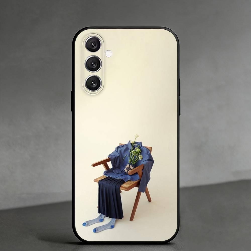 C-Creative portrait art Phone Case For Samsung Galaxy A91,80,73,72 ,71,53,52,32 ,31,22,21s,20,Soft Black Case