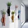 Metalowy wazon ścienny DIY Dekoracja ścienna Elegancki ścienny wazon kwiatowy Biuro