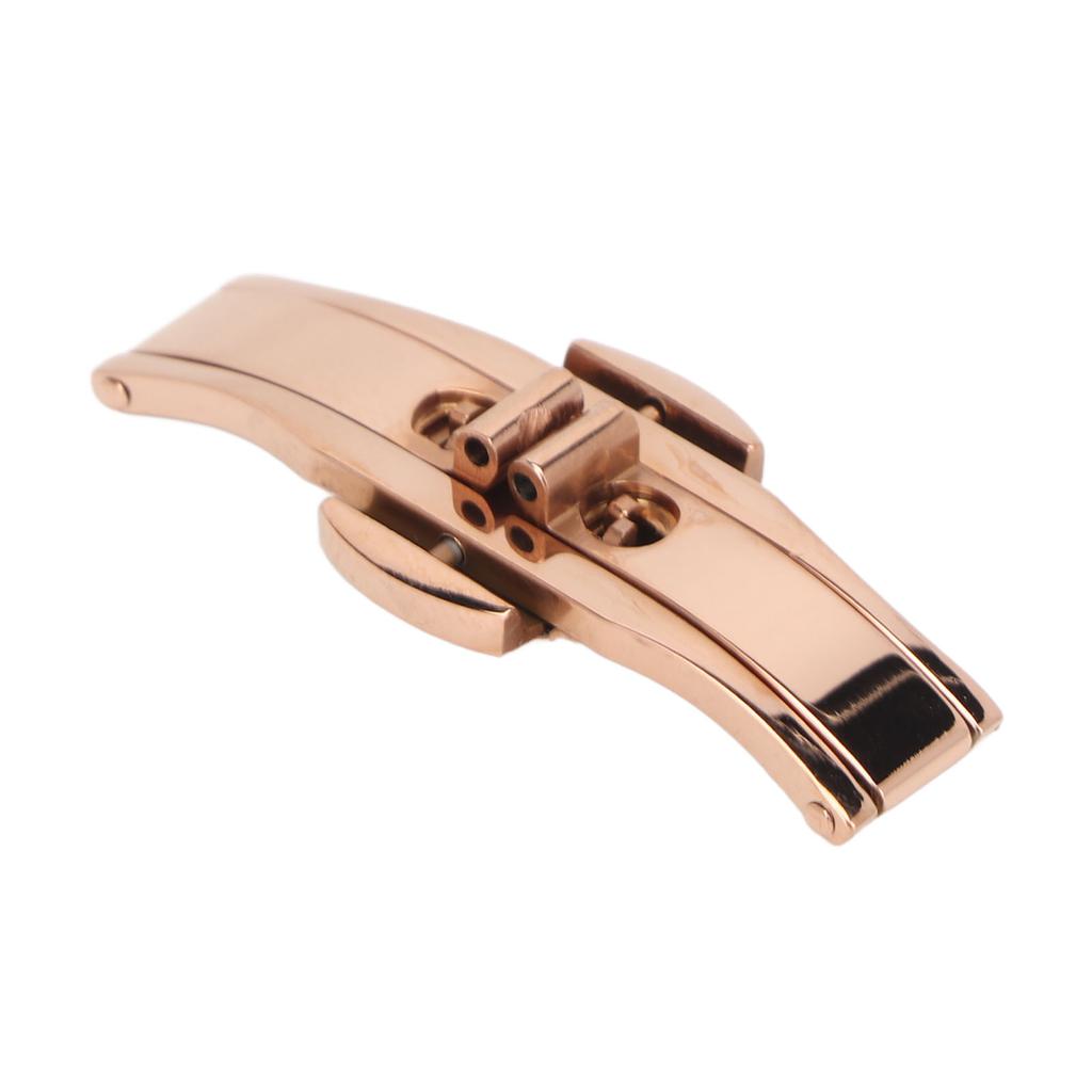 Butterfly Buckle Rose Gold Alloy Ceramic Tungsten Steel 5 X 15 Watch Deployment Clasp for