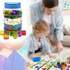 60pcs Building Transparent Blocks Educational Toy Set Geometric Shape Children