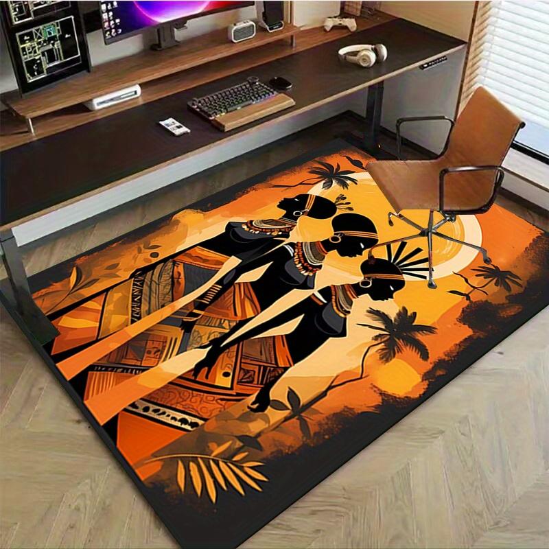 1pc. Ethnic Style African Women Silhouette Outdoor Rug Home Decorative Carpet Office Chair Cover Gift