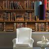 HDHome Bookshelf Peel and Stick Wallpaper Wood Grain Prepasted Vintage Self Adhesive Waterproof Wallpaper Roll for Home Decor
