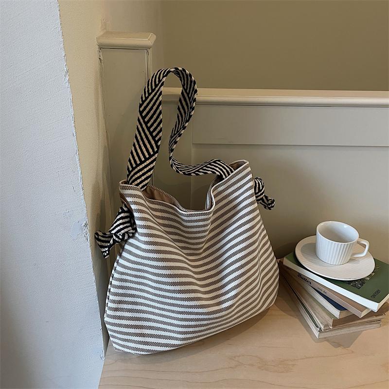 Sac Tote rayé grande capacité Sac à bandoulière pour femme Sac sous le bras