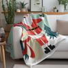 Santa Claus Throw Blanket Cozy Christmas Gift Holiday Home Decor Festive Reindeer Soft Warm Bedspread Xmas Present Gift