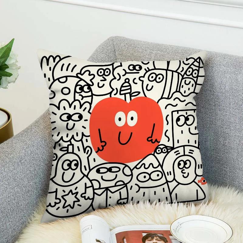 

H-Рисованное искусство Декоративная наволочка Декор 40x40 Подушка для пары Наволочки 50x50 Чехол для подушки 40*40 Чехлы для подушек Автомобильный декор 12x12Inch