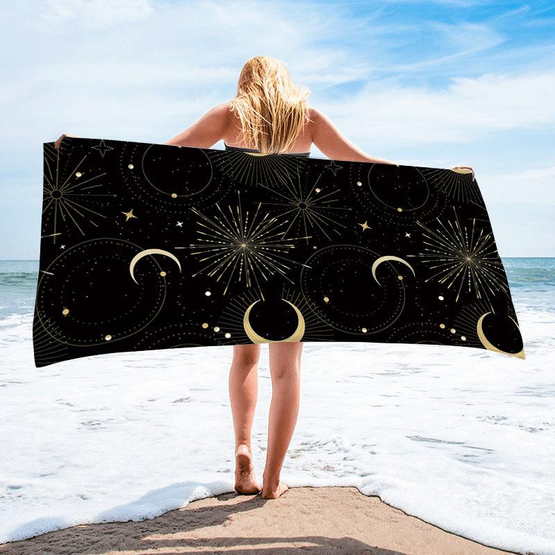 1PC Moon Star Beach Towels Constellation Towel Holiday Birthday Gifts Quick-Drying Bath Towels Sandless