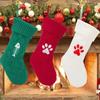 Hanging Christmas Socks Gift Bag Handmade Christmas Tree Pendant Knitted Socks  Home
