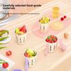 Fruit Cup - Portable, with Water-draining Feature, Comes with A Fork. Breakfast Salad Cup. Take-away for Outdoor Picnic. Fruit Cup Made of Oatmeal.