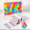 Wooden Tangram Puzzle: Hundreds of Patterns, Educational Math Aid for Ages 3-6, First Grade Second Semester