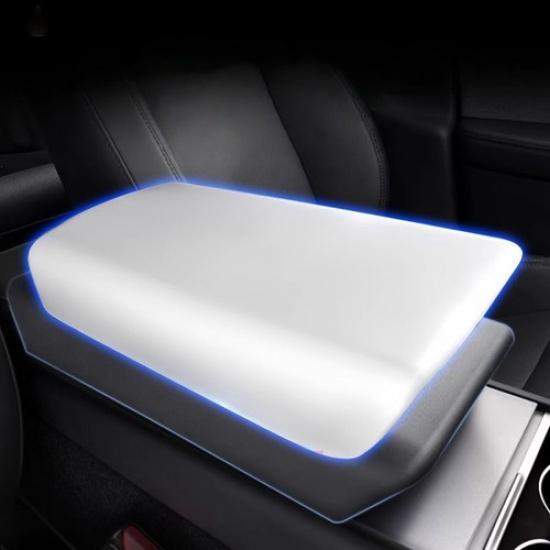 Car White Console Lid Cover - Armrest Box Panel Cover Trim For Tesla Model 3 / Y