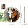 Rustic Wooden Sign with Horse Pattern - Unique Wall Pediments - Ideal for Front Door, Yard, Wall Decor