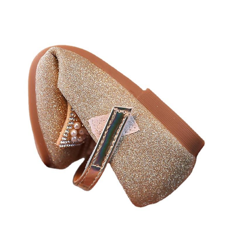 Children's Fashionable Bow-Tied Princess Shoes: Spring/Fall Girls' Soft-Soled Leather Shoes