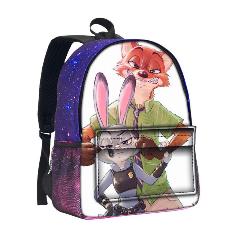 

Zootopia School Backpack With 3d Starry Sky Pattern And Large Capacity For Students Style A
