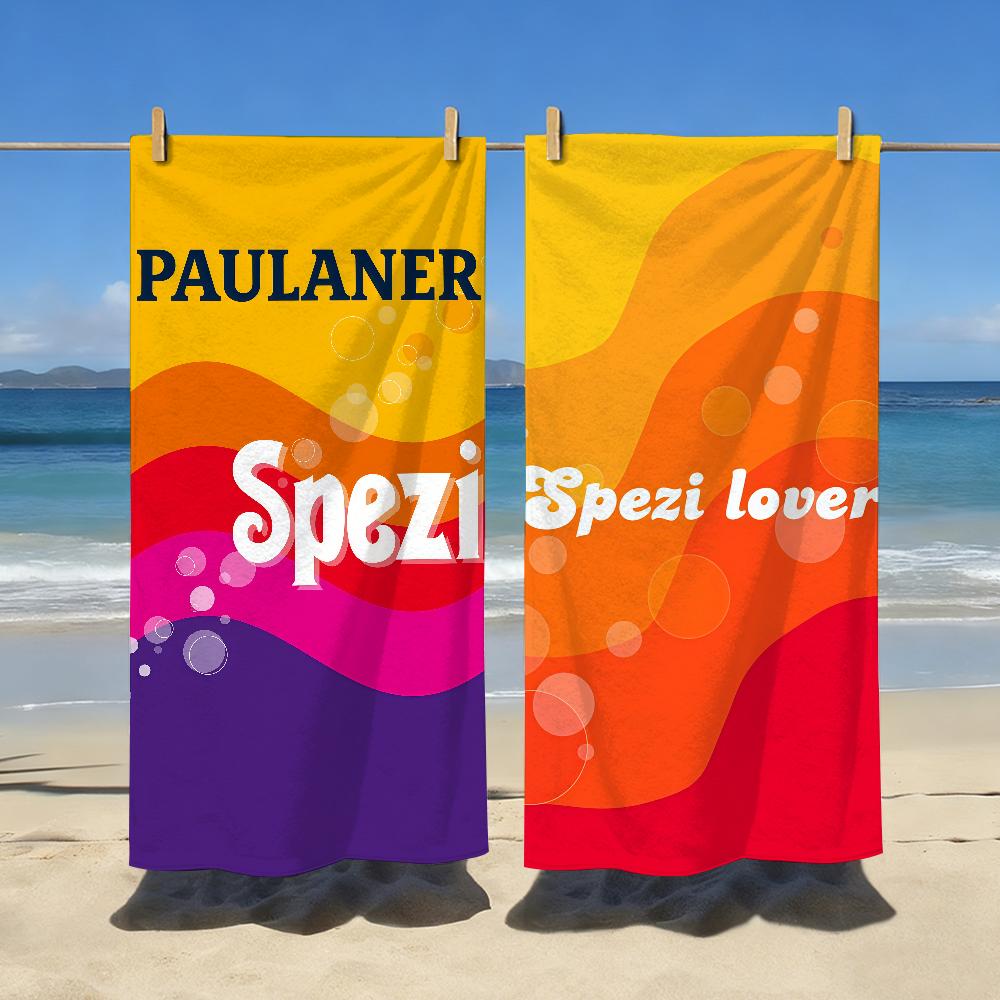Mode P-Paulaner S-Spezi-S Logo Handtuch Sport Schnelltrocknend Reise Camping Ausrüstung Sanddicht Weich Leicht Großes Strandhandtuch