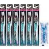Systema Toothbrush Regular Compact 4 Rows 6 Pieces Set + Floss Included Slim Head Ultra-fine Bristles Periodontal Disease