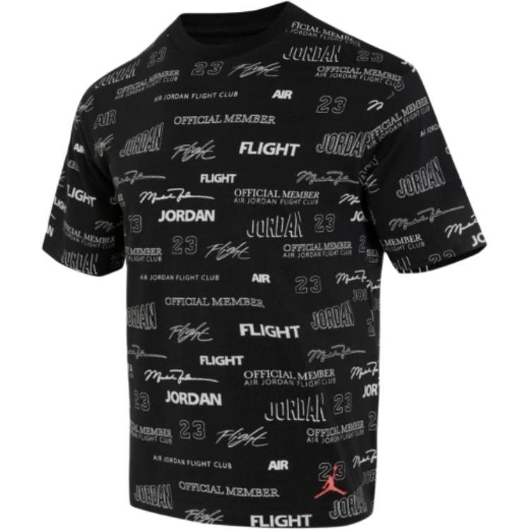 Air Jordan Full Flight MVP Short Sleeve T-Shirts Black Men s DX9574-045 L