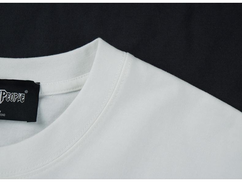 Solid Color Women's Summer Drop Shoulder T-shirt, Plus Size, Loose Fit, Double Gauze, 260g, Hong Kong Style.