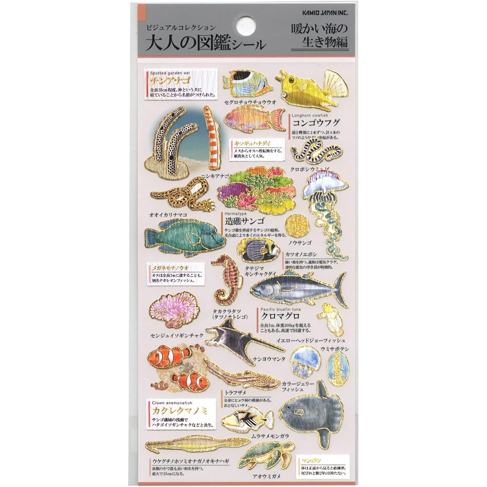 Kamio Japan Adult Illustrated Seal Warm Sea Creatures Sticker 228114