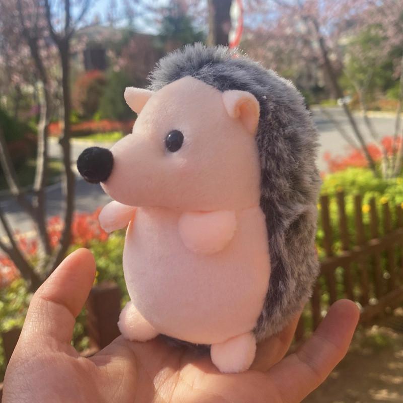 Cute Plush Hedgehog Pendant Soft Fluffy Hedgehog Doll Plush Keychain Cartoon Animal Pendant Student Couple Children Gift