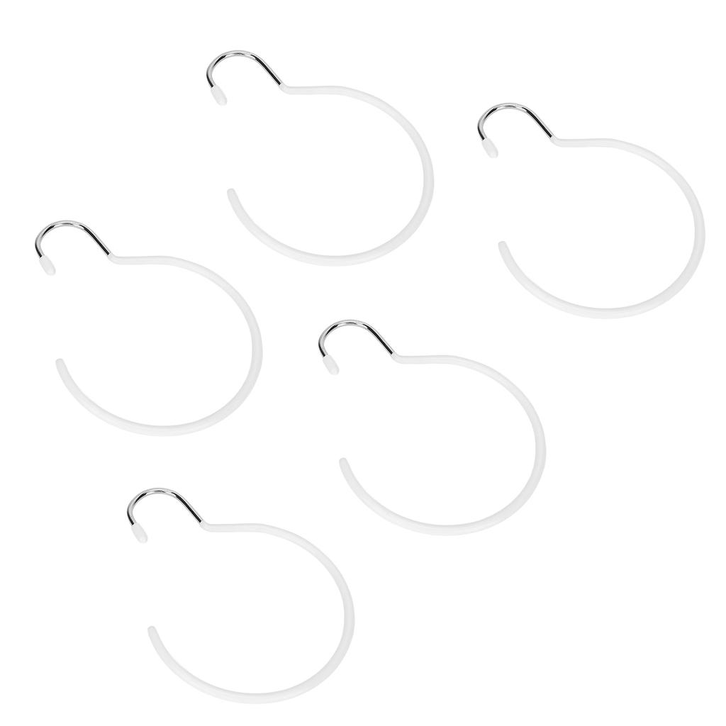 5pcs Hook Multipurpose Spa Beauty Salon Wardrobe Closet Hanging Hook for Bathrobe Scarf BeltWhite