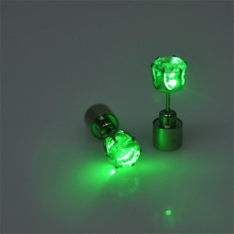 

Valentine s Day Gift LED Bling Earrings Disco Dance Party Blinking Light Studs Pink Fashion gifts for Women Girls