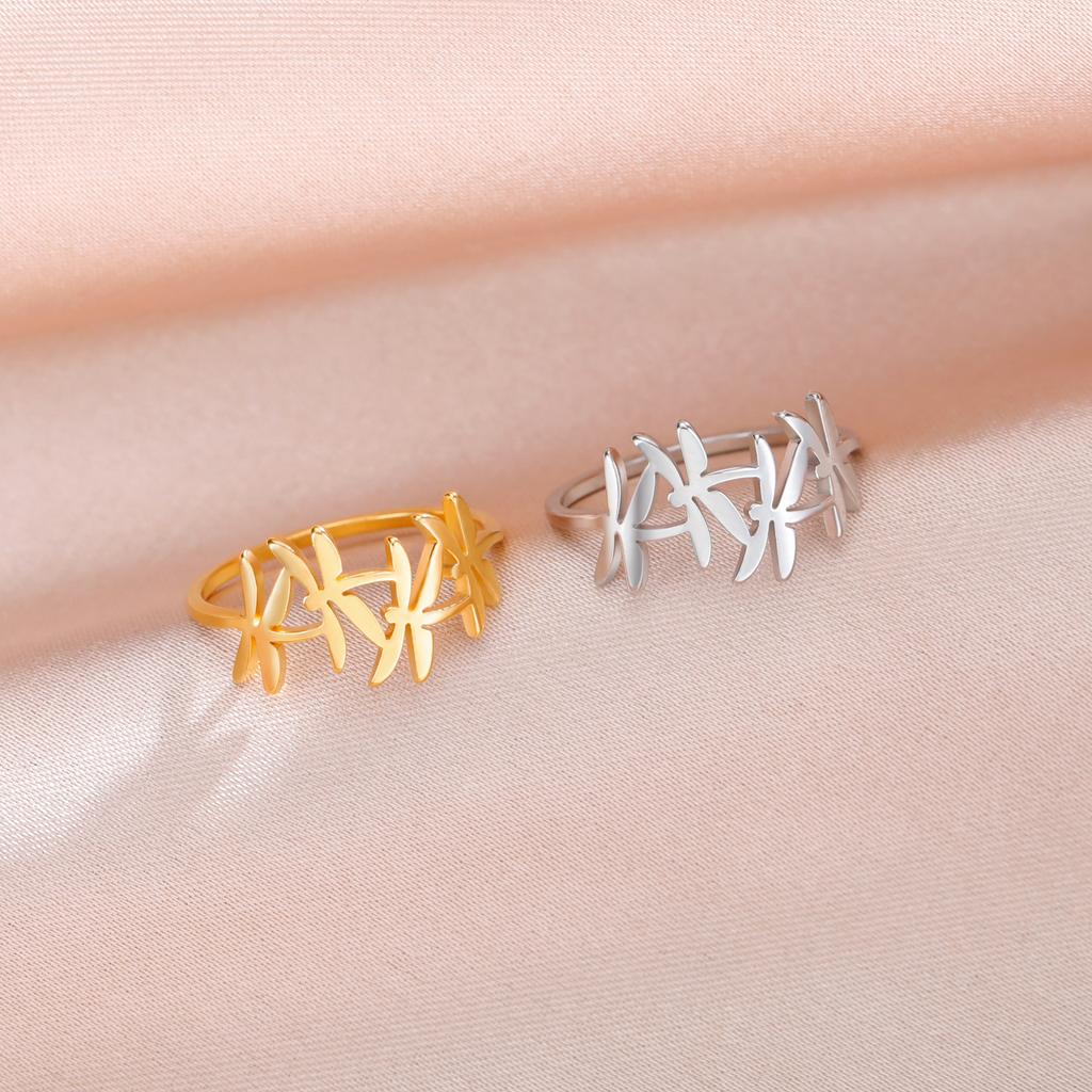 Cazador Stainless Steel Dragonfly Women's Ring Birthday Gift Insect Animal Finger Rings Jewelry Wholesale 2026 New Wholesale