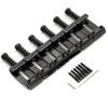 Musiclily Ultra Pitch Hardened Steel Bridge Saddles for Vintage Strat Electric Black of 11.2mm Guitars, (Set 6)